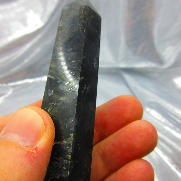 Astrophyllite Polished Tower Generator Crystal Meditation Tool - Picture 6 of 8